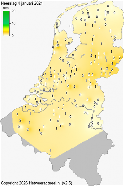 Neerslag 4 januari 2021