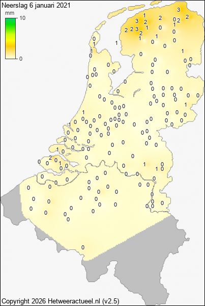 Neerslag 6 januari 2021
