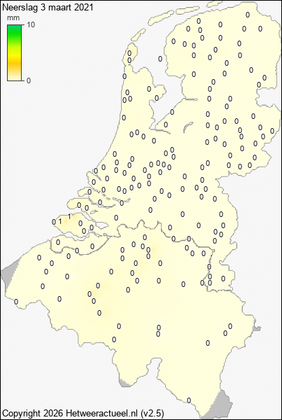 Neerslag 3 maart 2021