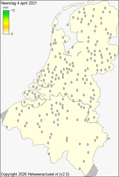 Neerslag 4 april 2021