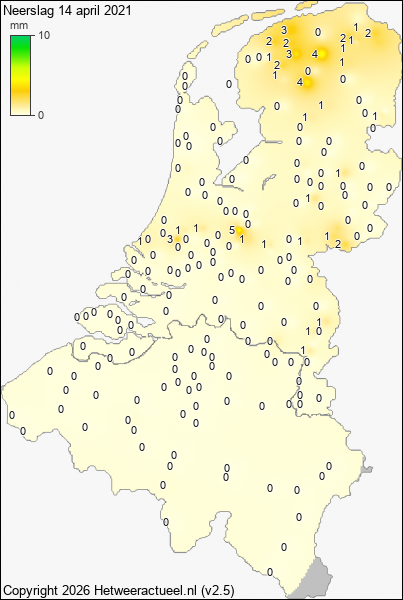 Neerslag 14 april 2021