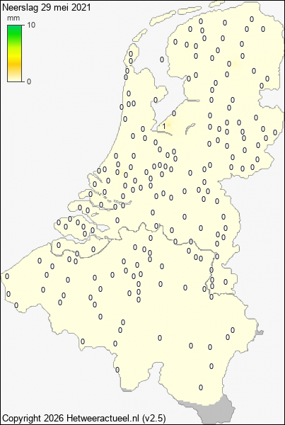 Neerslag 29 mei 2021