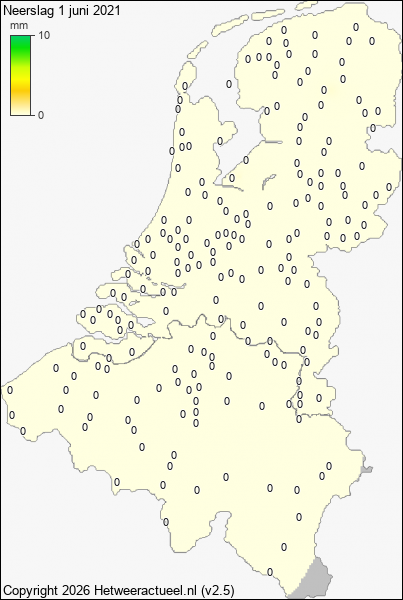 Neerslag 1 juni 2021