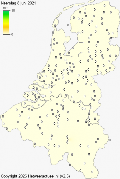 Neerslag 8 juni 2021
