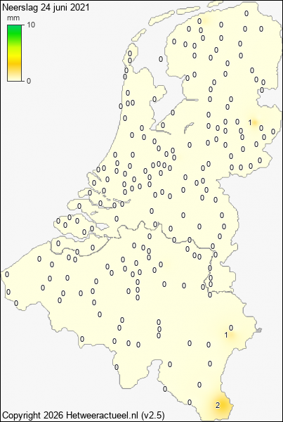 Neerslag 24 juni 2021
