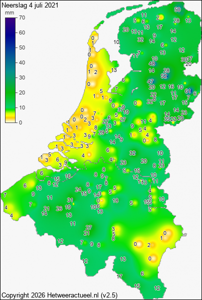 Neerslag 4 juli 2021