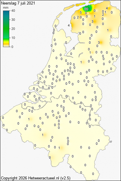 Neerslag 7 juli 2021