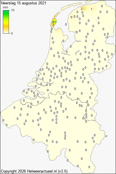 Neerslag 15 augustus 2021