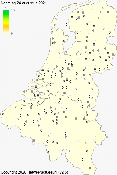 Neerslag 24 augustus 2021