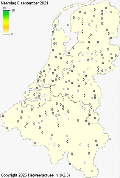 Neerslag 6 september 2021