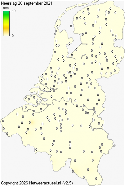 Neerslag 20 september 2021