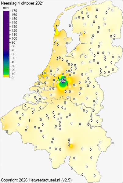 Neerslag 4 oktober 2021