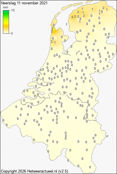 Neerslag 11 november 2021