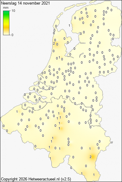 Neerslag 14 november 2021