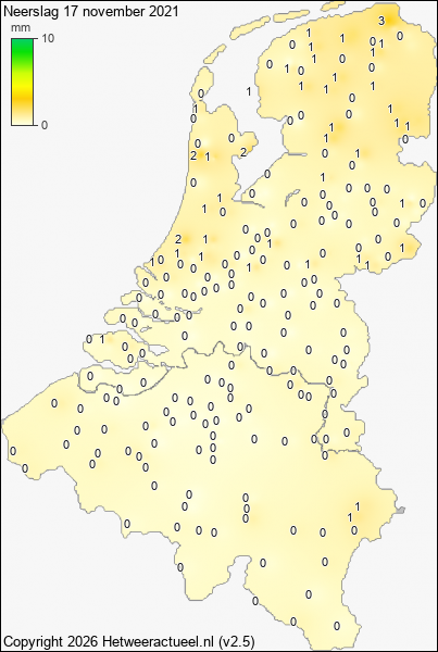 Neerslag 17 november 2021
