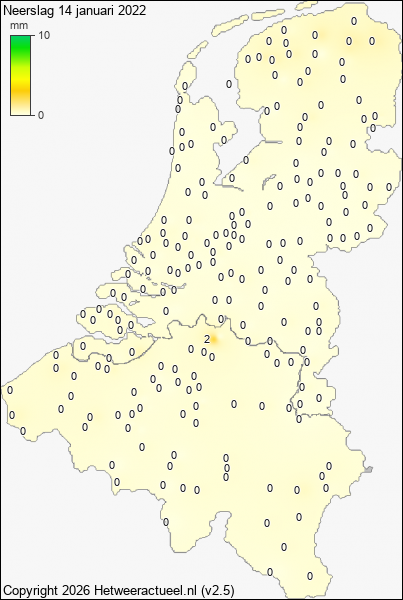 Neerslag 14 januari 2022
