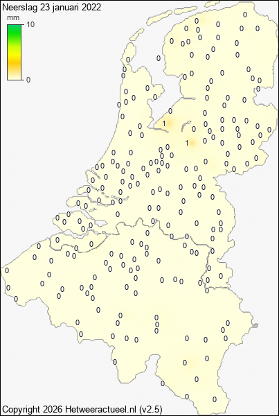 Neerslag 23 januari 2022