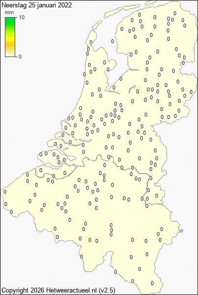 Neerslag 25 januari 2022
