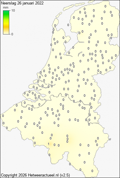 Neerslag 26 januari 2022