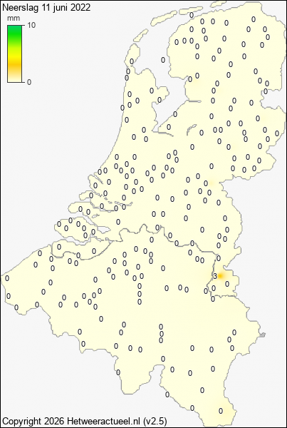 Neerslag 11 juni 2022