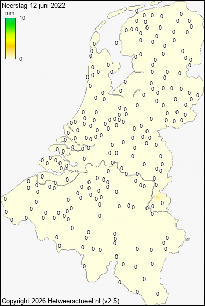 Neerslag 12 juni 2022