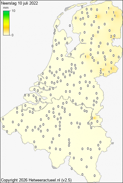 Neerslag 10 juli 2022