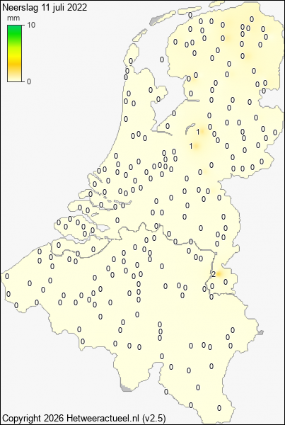 Neerslag 11 juli 2022