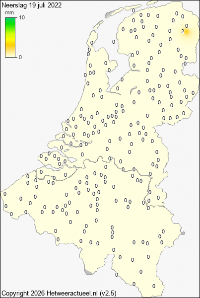 Neerslag 19 juli 2022