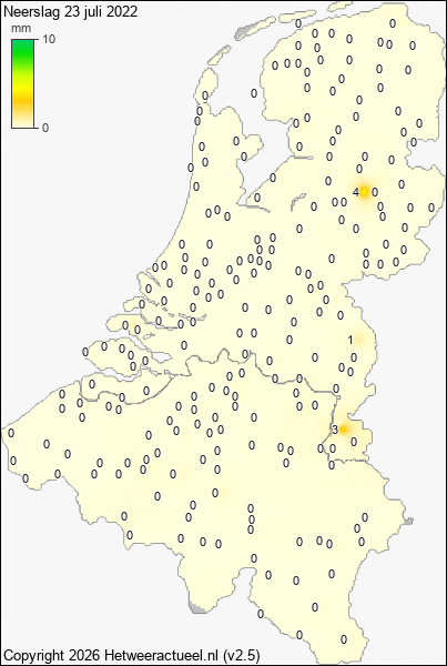 Neerslag 23 juli 2022
