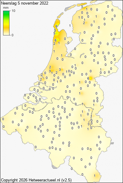Neerslag 5 november 2022