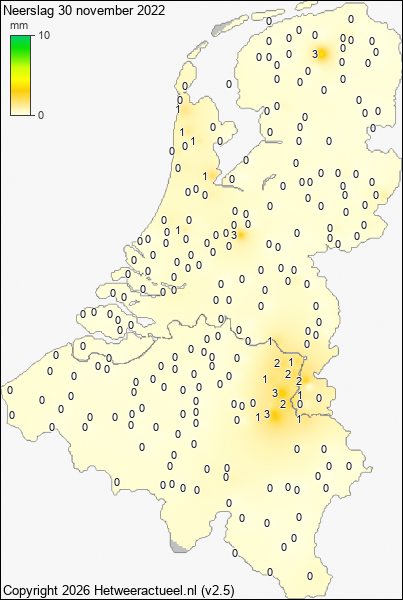 Neerslag 30 november 2022