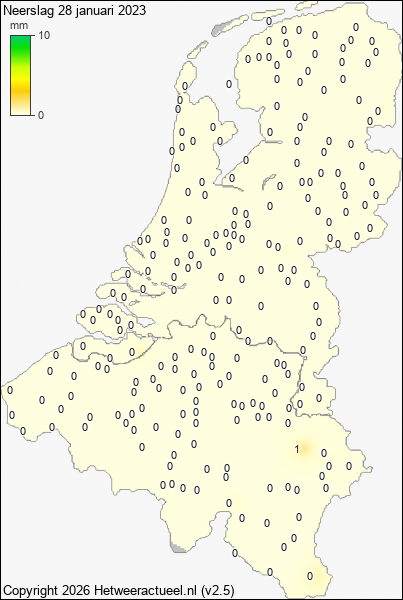 Neerslag 28 januari 2023