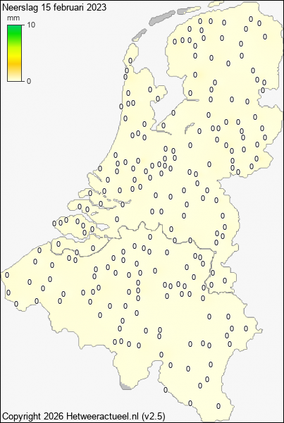 Neerslag 15 februari 2023
