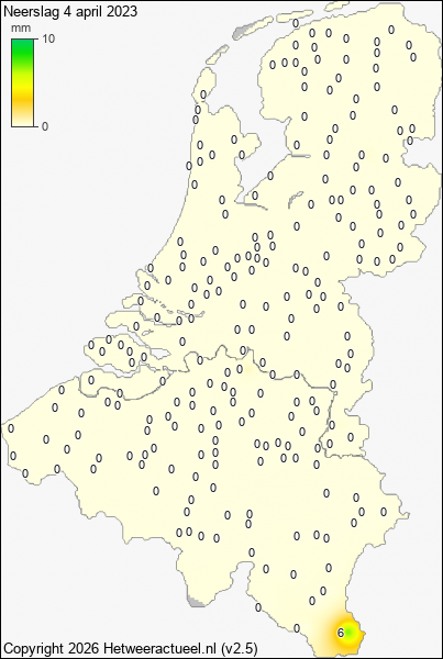Neerslag 4 april 2023