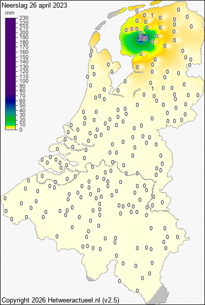 Neerslag 26 april 2023