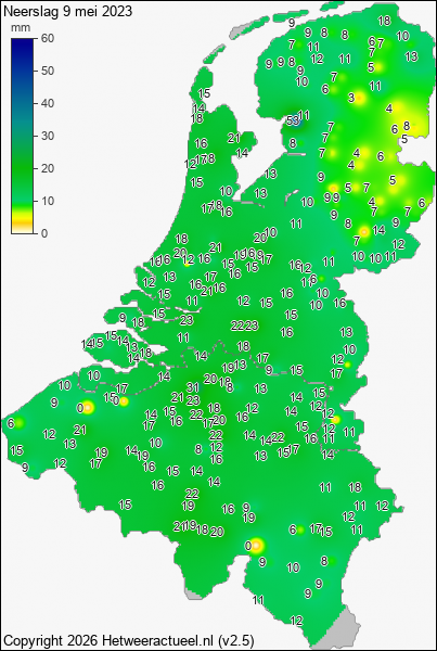 Neerslag 9 mei 2023