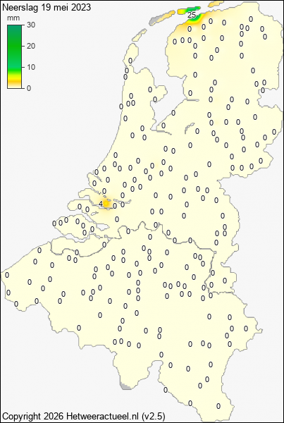 Neerslag 19 mei 2023