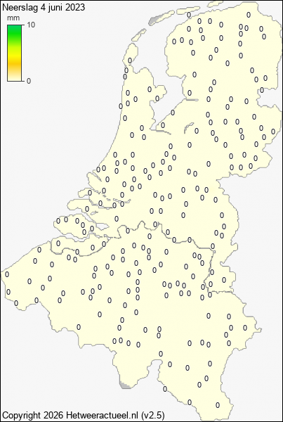 Neerslag 4 juni 2023