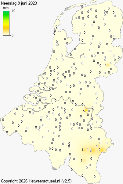 Neerslag 8 juni 2023