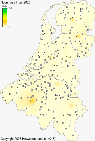 Neerslag 21 juni 2023