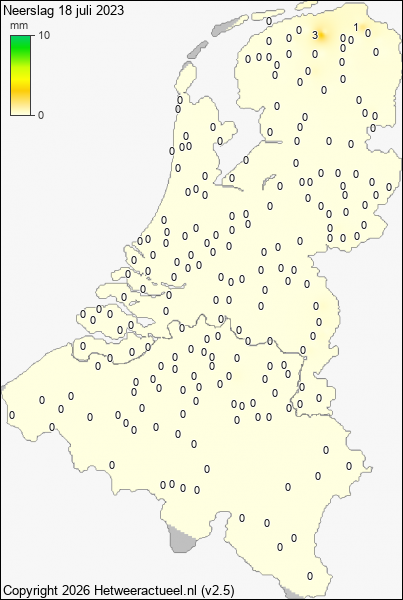 Neerslag 18 juli 2023