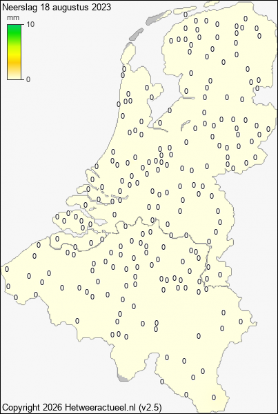 Neerslag 18 augustus 2023
