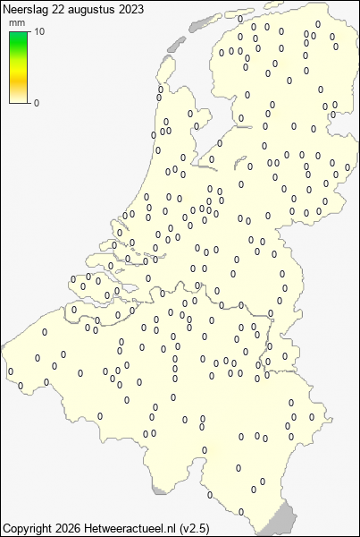Neerslag 22 augustus 2023