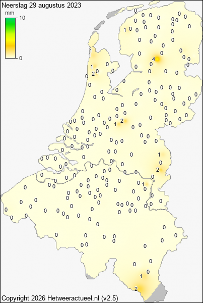 Neerslag 29 augustus 2023
