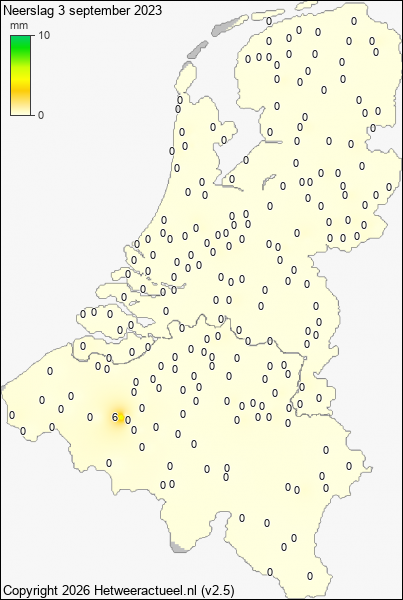 Neerslag 3 september 2023
