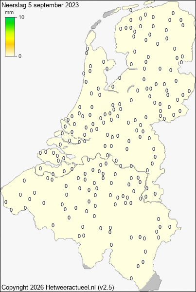 Neerslag 5 september 2023