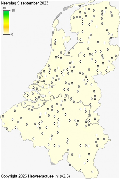Neerslag 9 september 2023