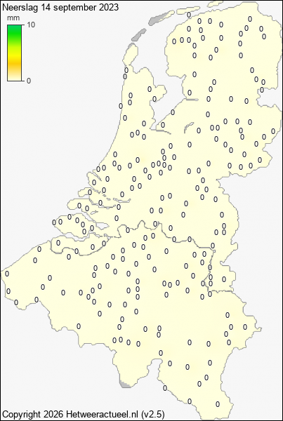 Neerslag 14 september 2023