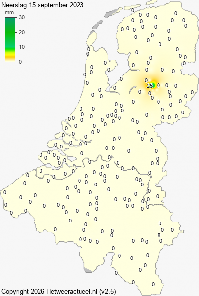 Neerslag 15 september 2023