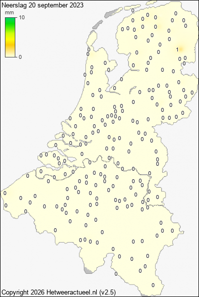Neerslag 20 september 2023
